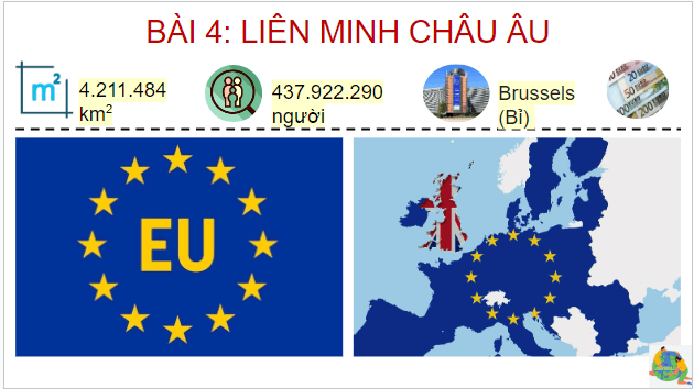 Giáo án điện tử Địa Lí 7 Kết nối tri thức Bài 4: Liên minh Châu Âu | PPT Địa 7