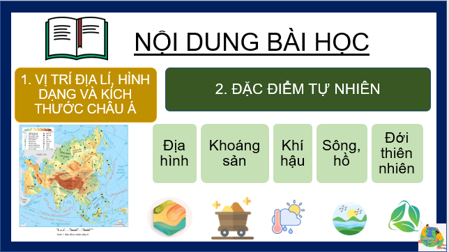 Giáo án điện tử Địa Lí 7 Kết nối tri thức Bài 5: Vị trí địa lí, đặc điểm tự nhiên Châu Á | PPT Địa 7