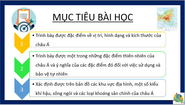 Giáo án điện tử Địa Lí 7 Cánh diều Bài 5: Vị trí địa lí, phạm vi và đặc điểm tự nhên của Châu Á | PPT Địa 7