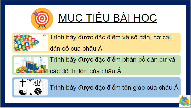 Giáo án điện tử Địa Lí 7 Cánh diều Bài 6: Đặc điểm dân cư xã hội Châu Á | PPT Địa 7