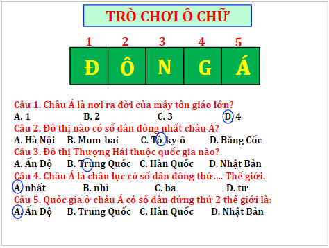 Giáo án điện tử Địa Lí 7 Chân trời sáng tạo Bài 7: Bản đồ chính trị châu Á, các khu vực của châu Á | PPT Địa 7