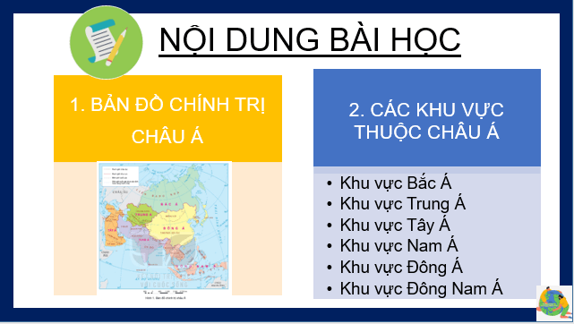 Giáo án điện tử Địa Lí 7 Kết nối tri thức Bài 7: Bản đồ chính trị châu Á, các khu vực của châu Á | PPT Địa 7