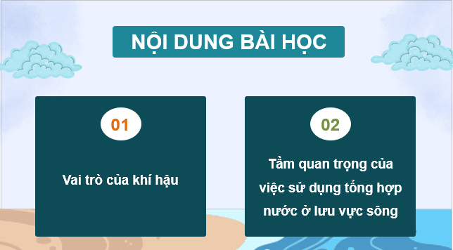 Giáo án điện tử Địa Lí 8 Chân trời sáng tạo Bài 10: Vai trò của tài nguyên khí hậu và tài nguyên nước | PPT Địa 8