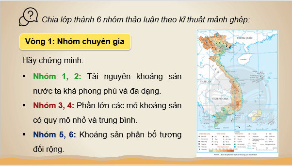 Giáo án điện tử Địa Lí 8 Chân trời sáng tạo Bài 4: Đặc điểm chung của tài nguyên khoáng sản, sử dụng hợp lí tài nguyên khoáng sản | PPT Địa 8