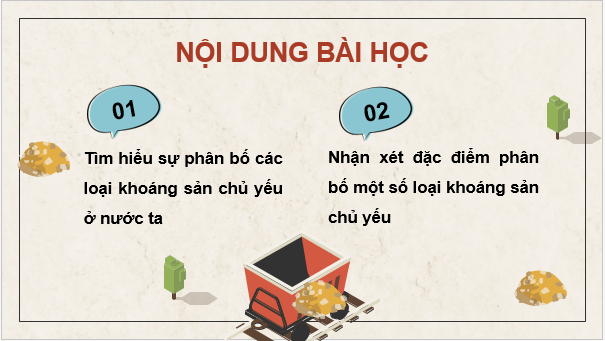 Giáo án điện tử Địa Lí 8 Chân trời sáng tạo Bài 5: Thực hành: Phân tích đặc điểm phân bố các loại khoáng sản chủ yếu | PPT Địa 8