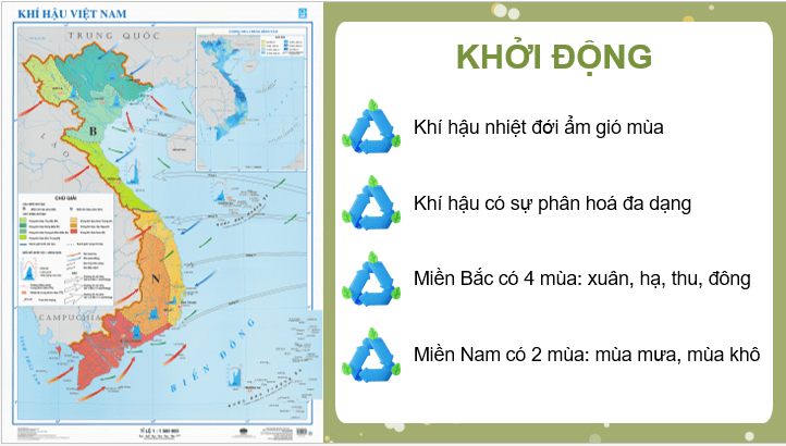 Giáo án điện tử Địa Lí 8 Chân trời sáng tạo Bài 6: Đặc điểm khí hậu | PPT Địa 8