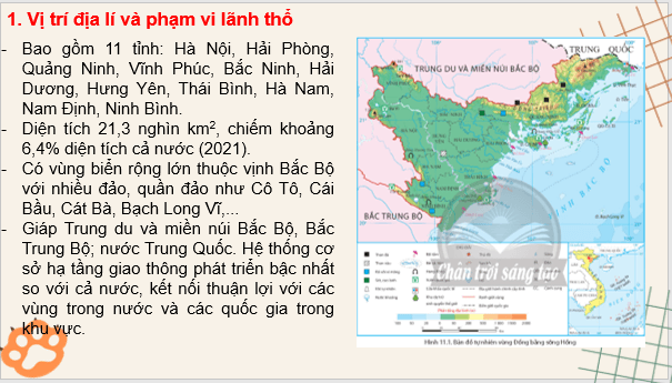 Giáo án điện tử Địa Lí 9 Chân trời sáng tạo Bài 11: Vùng Đồng bằng sông Hồng | PPT Địa 9