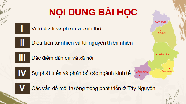 Giáo án điện tử Địa Lí 9 Cánh diều Bài 15: Vùng Tây Nguyên | PPT Địa 9