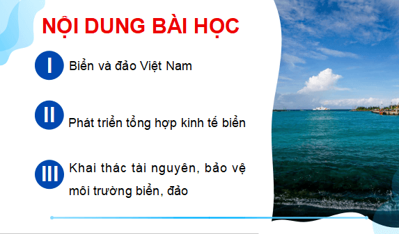 Giáo án điện tử Địa Lí 9 Cánh diều Bài 20: Phát triển tổng hợp kinh tế và bảo vệ tài nguyên, môi trường biển đảo | PPT Địa 9