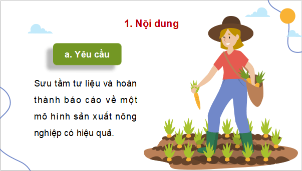 Giáo án điện tử Địa Lí 9 Cánh diều Bài 5: Thực hành: Viết báo cáo ngắn về mô hình sản xuất nông nghiệp | PPT Địa 9
