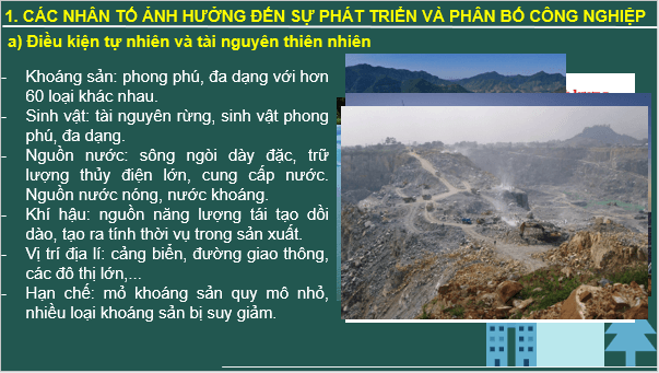 Giáo án điện tử Địa Lí 9 Chân trời sáng tạo Bài 6: Công nghiệp | PPT Địa 9