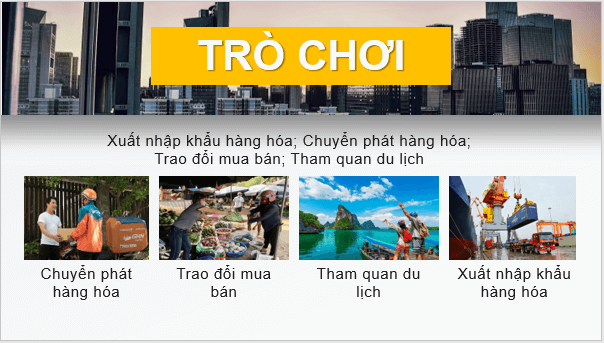 Giáo án điện tử Địa Lí 9 Chân trời sáng tạo Bài 8: Dịch vụ | PPT Địa 9