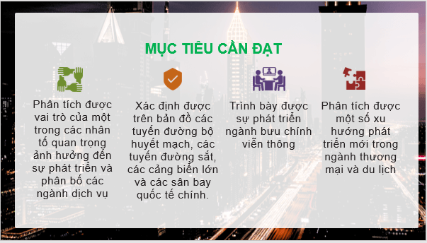 Giáo án điện tử Địa Lí 9 Chân trời sáng tạo Bài 8: Dịch vụ | PPT Địa 9