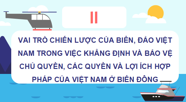 Giáo án điện tử Địa Lí 9 Cánh diều Chủ đề 3: Bảo vệ chủ quyền, các quyền và lợi ích hợp pháp của Việt Nam ở Biển Đông | PPT Địa 9