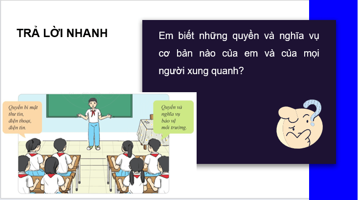 Giáo án điện tử GDCD 6 Cánh diều Bài 11: Quyền và nghĩa vụ cơ bản của công dân | PPT Giáo dục công dân 6