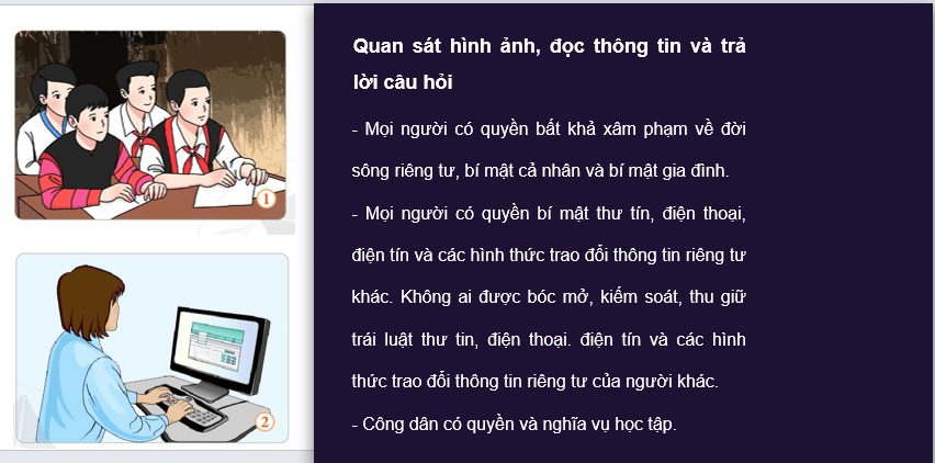 Giáo án điện tử GDCD 6 Cánh diều Bài 11: Quyền và nghĩa vụ cơ bản của công dân | PPT Giáo dục công dân 6