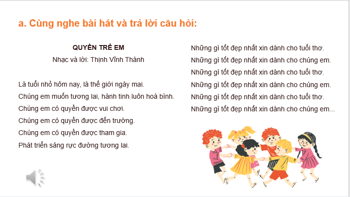 Giáo án điện tử GDCD 6 Cánh diều Bài 12: Quyền trẻ em | PPT Giáo dục công dân 6