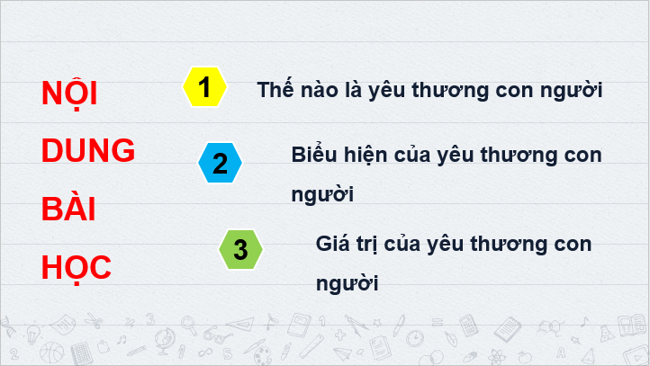 Giáo án điện tử GDCD 6 Cánh diều Bài 2: Yêu thương con người | PPT Giáo dục công dân 6