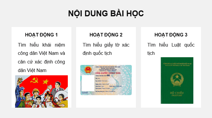 Giáo án điện tử GDCD 6 Chân trời sáng tạo Bài 9: Công dân nước Cộng hòa xã hội chủ nghĩa Việt Nam | PPT Giáo dục công dân 6