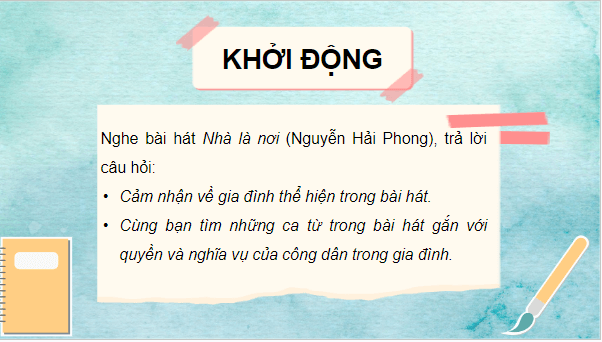 Giáo án điện tử GDCD 7 Cánh diều Bài 12: Quyền và nghĩa vụ của công dân trong gia đình | PPT Giáo dục công dân 7