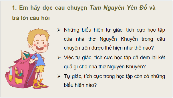 Giáo án điện tử GDCD 7 Chân trời sáng tạo Bài 3: Học tập tự giác, tích cực | PPT Giáo dục công dân 7