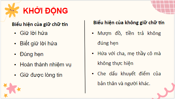 Giáo án điện tử GDCD 7 Chân trời sáng tạo Bài 4: Giữ chữ tín | PPT Giáo dục công dân 7