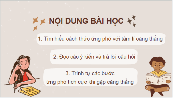 Giáo án điện tử GDCD 7 Chân trời sáng tạo Bài 7: Ứng phó với tâm lí căng thẳng | PPT Giáo dục công dân 7