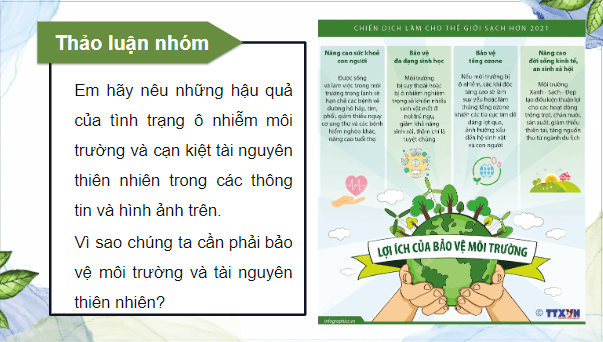 Giáo án điện tử GDCD 8 Cánh diều Bài 5: Bảo vệ môi trường và tài nguyên thiên nhiên | PPT Giáo dục công dân 8