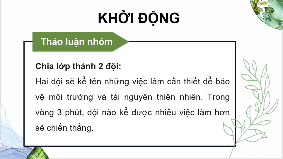 Giáo án điện tử GDCD 8 Chân trời sáng tạo Bài 5: Bảo vệ môi trường và tài nguyên thiên nhiên | PPT Giáo dục công dân 8