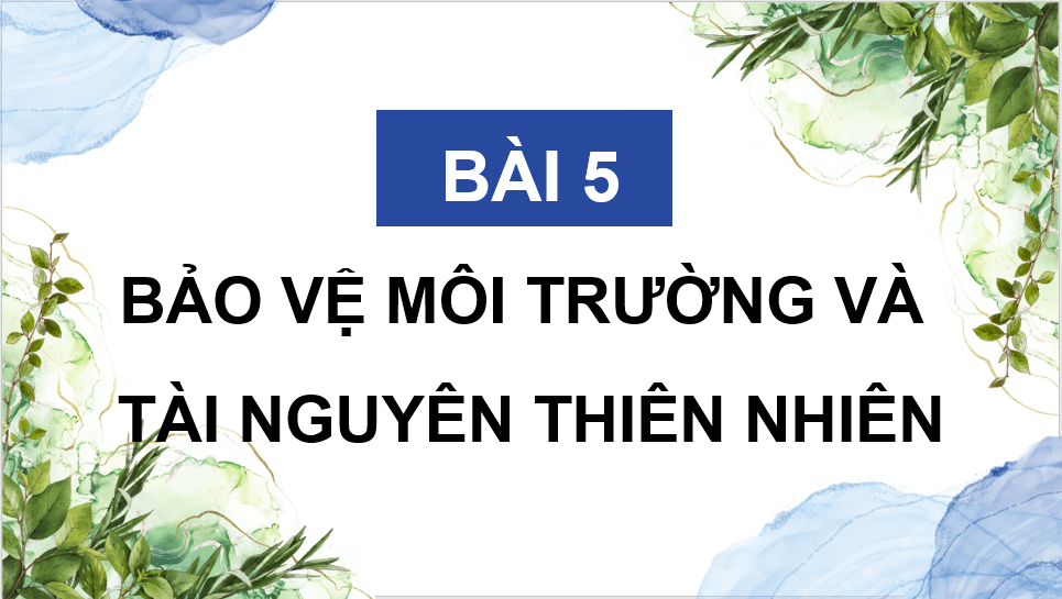 Giáo án điện tử GDCD 8 Chân trời sáng tạo Bài 5: Bảo vệ môi trường và tài nguyên thiên nhiên | PPT Giáo dục công dân 8