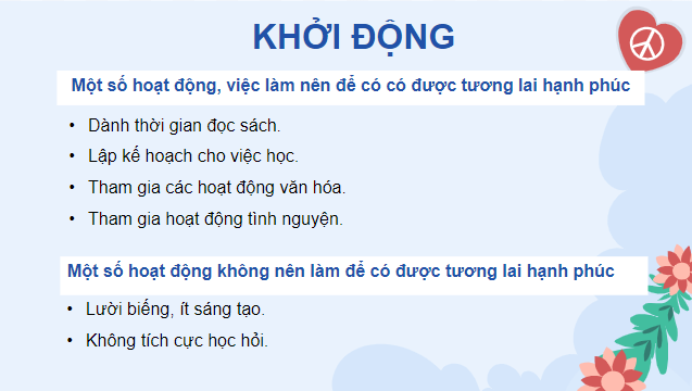 Giáo án điện tử GDCD 8 Chân trời sáng tạo Bài 6: Xác định mục tiêu cá nhân | PPT Giáo dục công dân 8