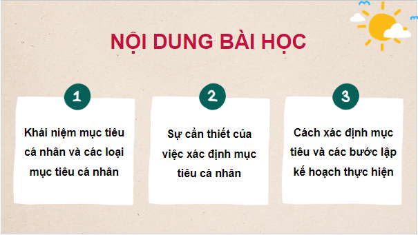 Giáo án điện tử GDCD 8 Kết nối tri thức Bài 6: Xác định mục tiêu cá nhân | PPT Giáo dục công dân 8