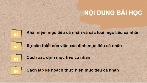 Giáo án điện tử GDCD 8 Cánh diều Bài 7: Xác định mục tiêu cá nhân | PPT Giáo dục công dân 8