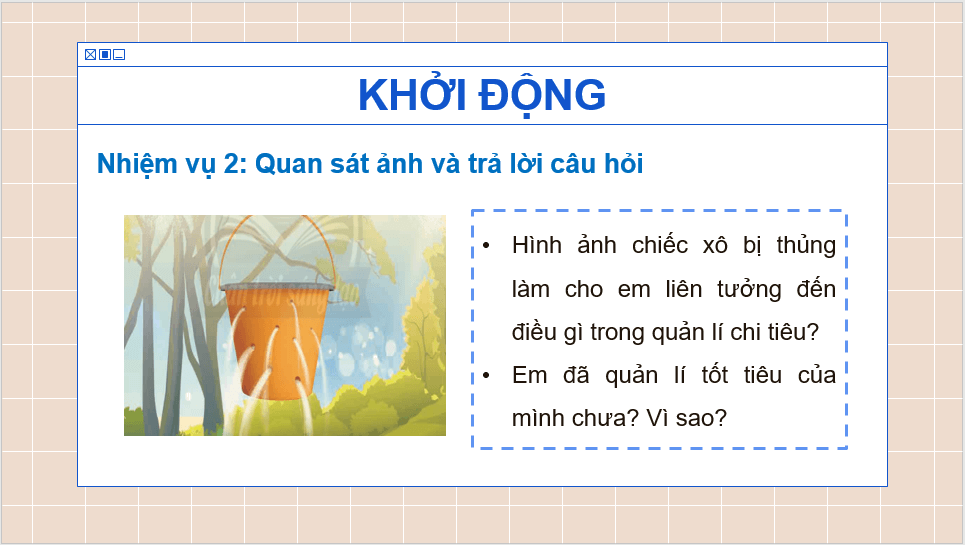 Giáo án điện tử GDCD 8 Chân trời sáng tạo Bài 8: Lập kế hoạch chi tiêu | PPT Giáo dục công dân 8