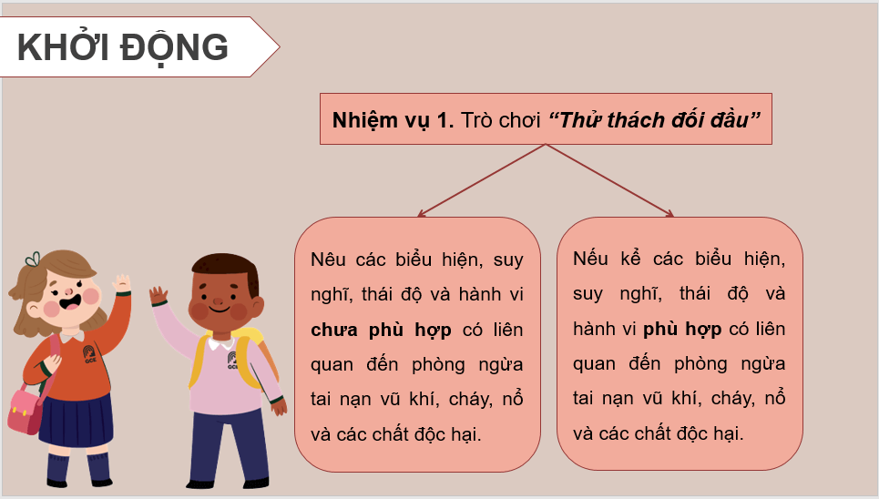 Giáo án điện tử GDCD 8 Chân trời sáng tạo Bài 9: Phòng ngừa tai nạn vũ khí, cháy, nổ và các chất độc hại | PPT Giáo dục công dân 8