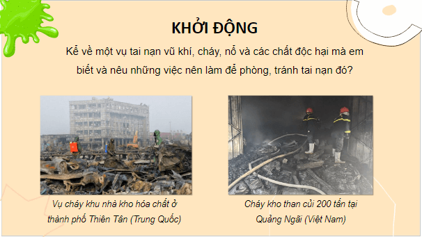 Giáo án điện tử GDCD 8 Kết nối tri thức Bài 9: Phòng ngừa tai nạn vũ khí, cháy, nổ và các chất độc hại | PPT Giáo dục công dân 8