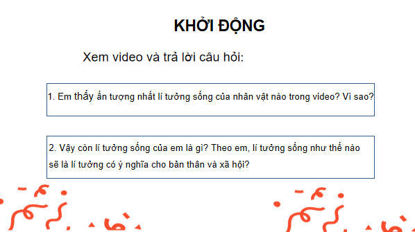 Giáo án điện tử GDCD 9 Cánh diều Bài 1: Sống có lí tưởng | PPT Giáo dục công dân 9