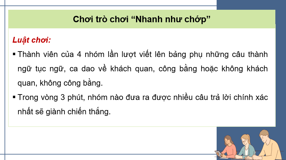 Giáo án điện tử GDCD 9 Cánh diều Bài 4: Khách quan và công bằng | PPT Giáo dục công dân 9