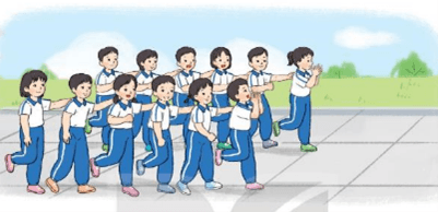 Bài 1: Biến đổi đội hình từ một hàng dọc thành hai, ba hàng dọc và ngược lại