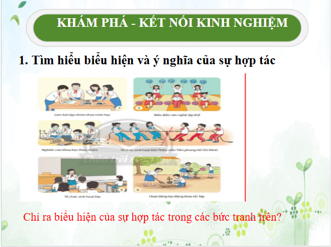 Giáo án điện tử HĐTN 7 Chân trời sáng tạo Chủ đề 3: Hợp tác thực hiện nhiệm vụ chung | PPT Hoạt động trải nghiệm 7