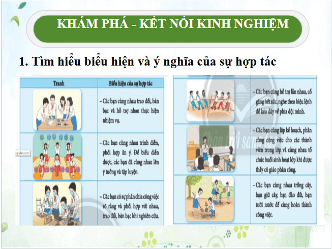 Giáo án điện tử HĐTN 7 Chân trời sáng tạo Chủ đề 3: Hợp tác thực hiện nhiệm vụ chung | PPT Hoạt động trải nghiệm 7
