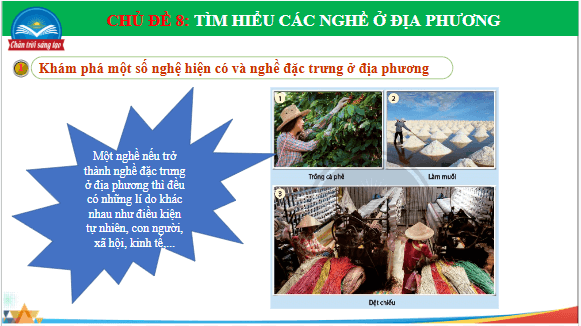 Giáo án điện tử HĐTN 7 Chân trời sáng tạo Chủ đề 8: Tìm hiểu các nghề ở địa phương | PPT Hoạt động trải nghiệm 7