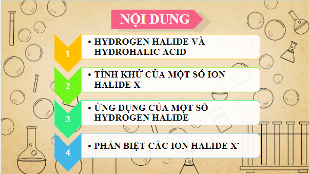 Giáo án điện tử Hóa 10 Cánh diều Bài 18: Hydrogen halide và hydrohalic acid | PPT Hóa học 10