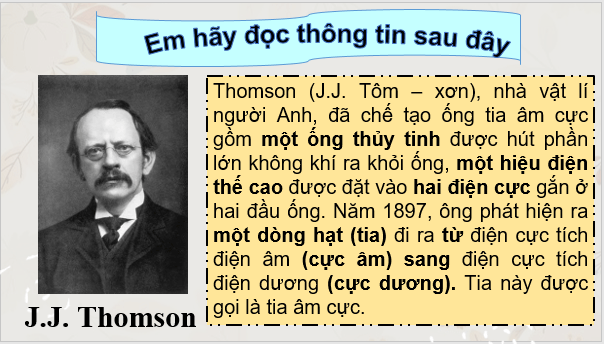 Giáo án điện tử Hóa 10 Cánh diều Bài 2: Các thành phần của nguyên tử | PPT Hóa học 10