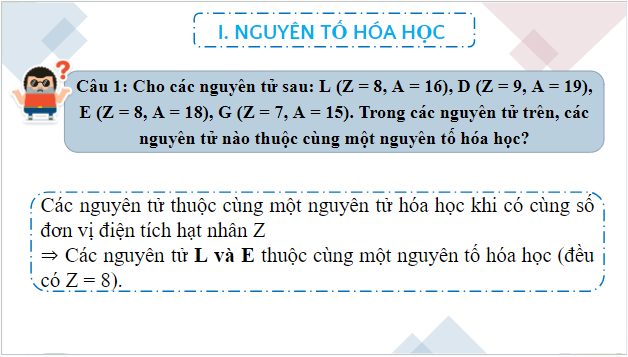 Giáo án điện tử Hóa 10 Kết nối tri thức Bài 2: Nguyên tố hóa học | PPT Hóa học 10