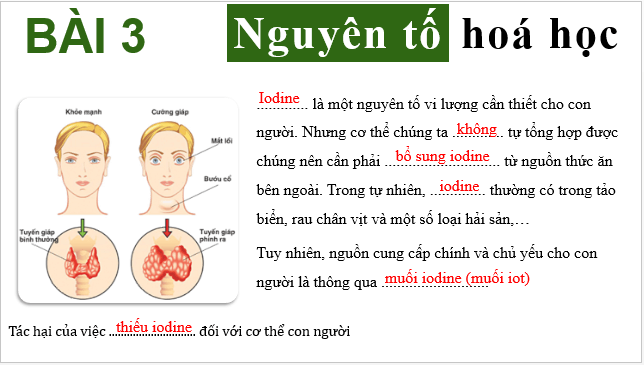 Giáo án điện tử Hóa 10 Chân trời sáng tạo Bài 3: Nguyên tố hóa học | PPT Hóa học 10