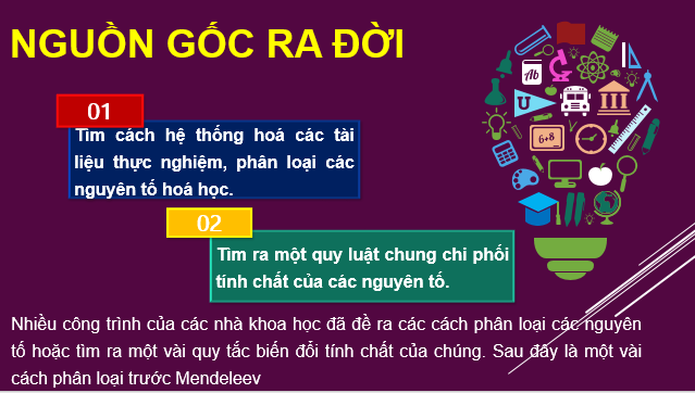 Giáo án điện tử Hóa 10 Chân trời sáng tạo Bài 5: Cấu tạo bảng tuần hoàn các nguyên tố hóa học | PPT Hóa học 10