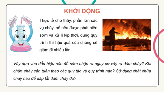 Giáo án điện tử Chuyên đề Hóa 10 Kết nối tri thức Bài 8: Phòng chống cháy, nổ | PPT Chuyên đề Hóa học 10