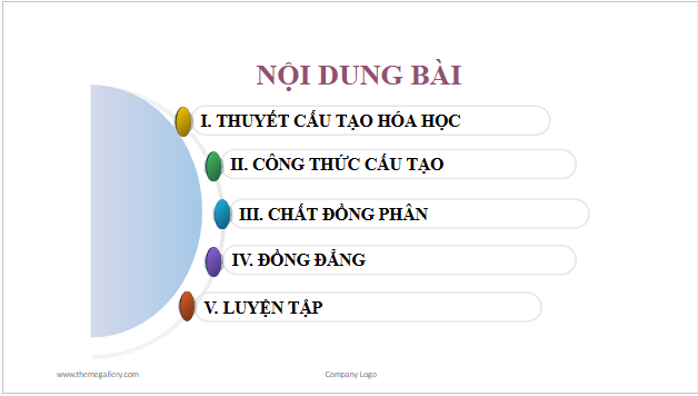 Giáo án điện tử Hóa 11 Cánh diều Bài 11: Cấu tạo hoá học của hợp chất hữu cơ | PPT Hóa học 11