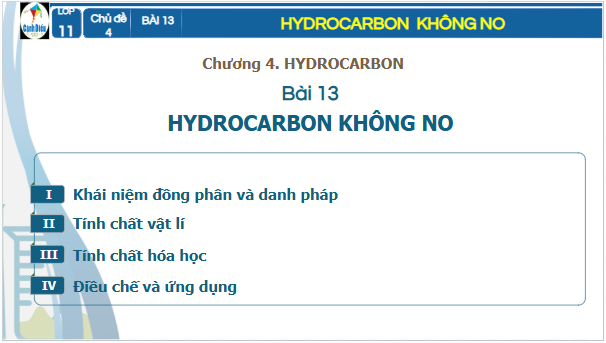 Giáo án điện tử Hóa 11 Cánh diều Bài 13: Hydrocarbon không no | PPT Hóa học 11